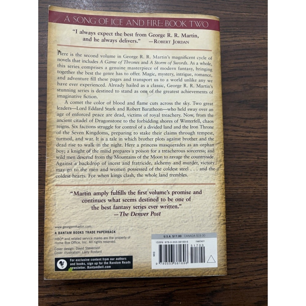 Clash of Kings by George R.‎ R. Martin (2000, Mass Market) - Picture 2 of 4